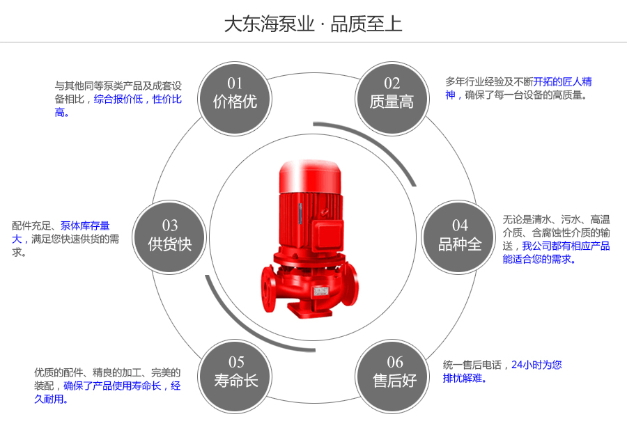 大東海泵業(yè)立式單級(jí)消防泵質(zhì)量保證圖