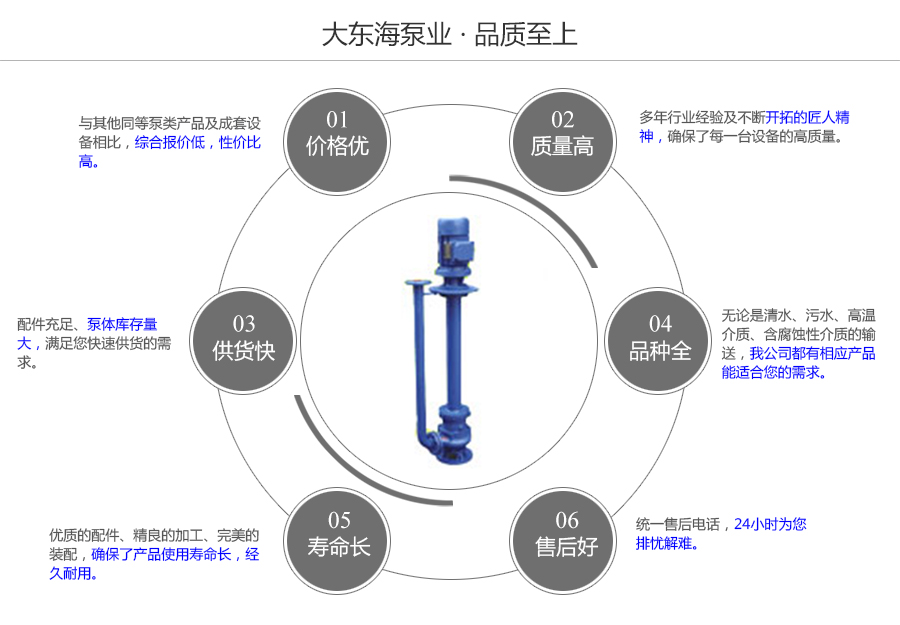 大東海泵業(yè)YW型無堵塞液下式排污泵質(zhì)量保證圖